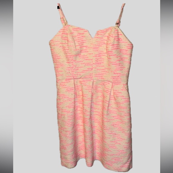 Anthropologie Dresses & Skirts - New Anthropologie Moulinette Soeurs Size 8 Pink Pasteque Tweed Dress Pockets